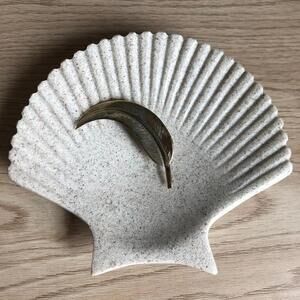 Vintage Gold Tone Leaf and Feather Pin - Elegant Costume Jewelry Brooch